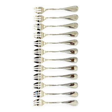 Christofle Malmaison 12 oyster forks, new condition