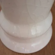 Vintage column lamp base in crackled ceramic