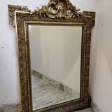Old gilded stucco mirror