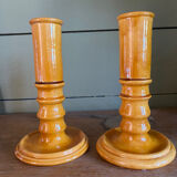 Pair of ceramic candle holders from Biot