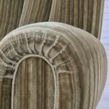 1960s, Danish highback relax armchair, original condition, green furniture velour.