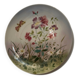 Grand plat fleuri Sarreguemines ancien