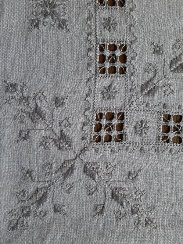 Old linen/cotton and fine embroidery