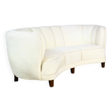 Art Deco Curved Banana Sofa, Denmark 1950s