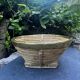 Large wicker and brass fruit bowl by Gabriella Crespi from the 1960s.