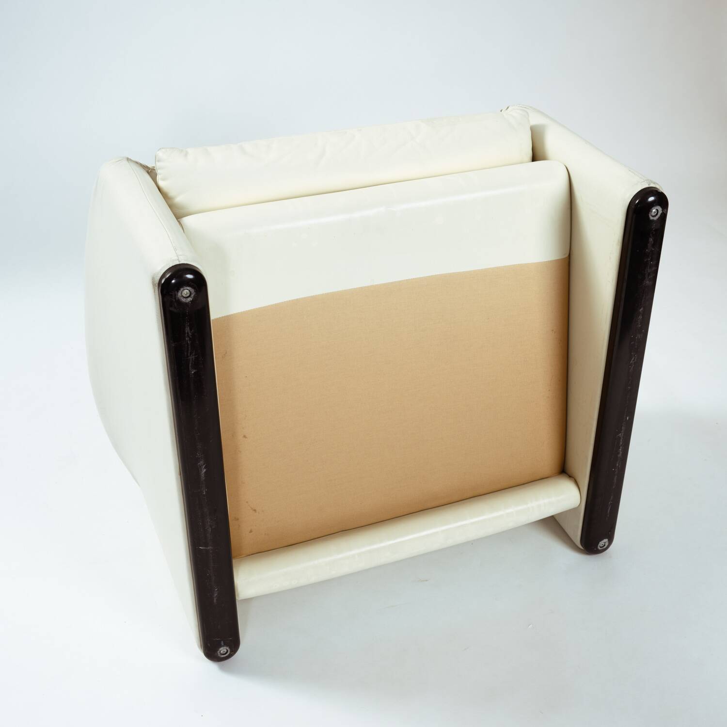 Chaise Maralunga de Vico Magistretti en cuir blanc