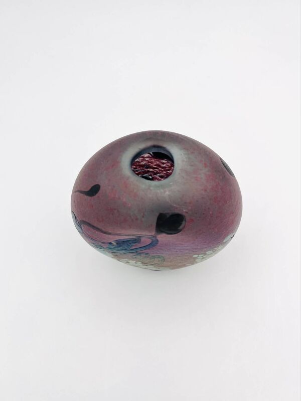 Vase Studio Glass Robert Pierini Signé Numéroté 1985 Verrerie d'Art