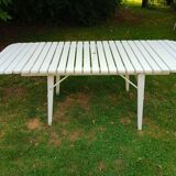 Vintage garden furniture R Gleizes in white painted wood