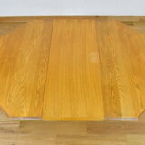 Vintage elm dining table Maison Regain, 1980