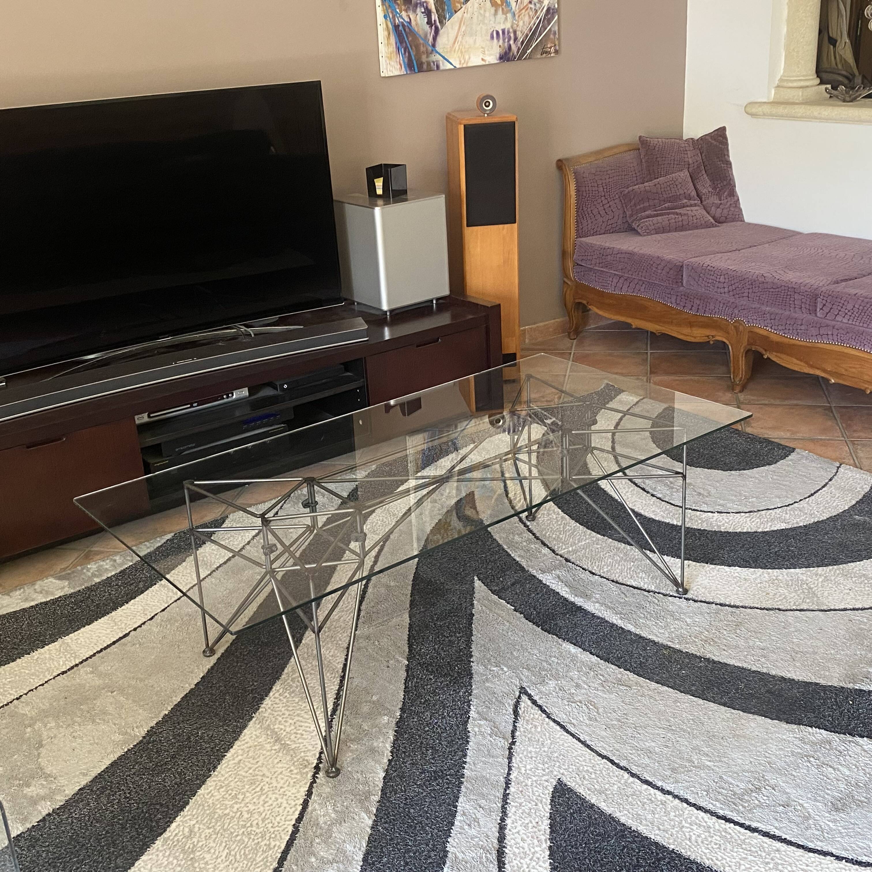 Vintage coffee table. 1980. Space age.