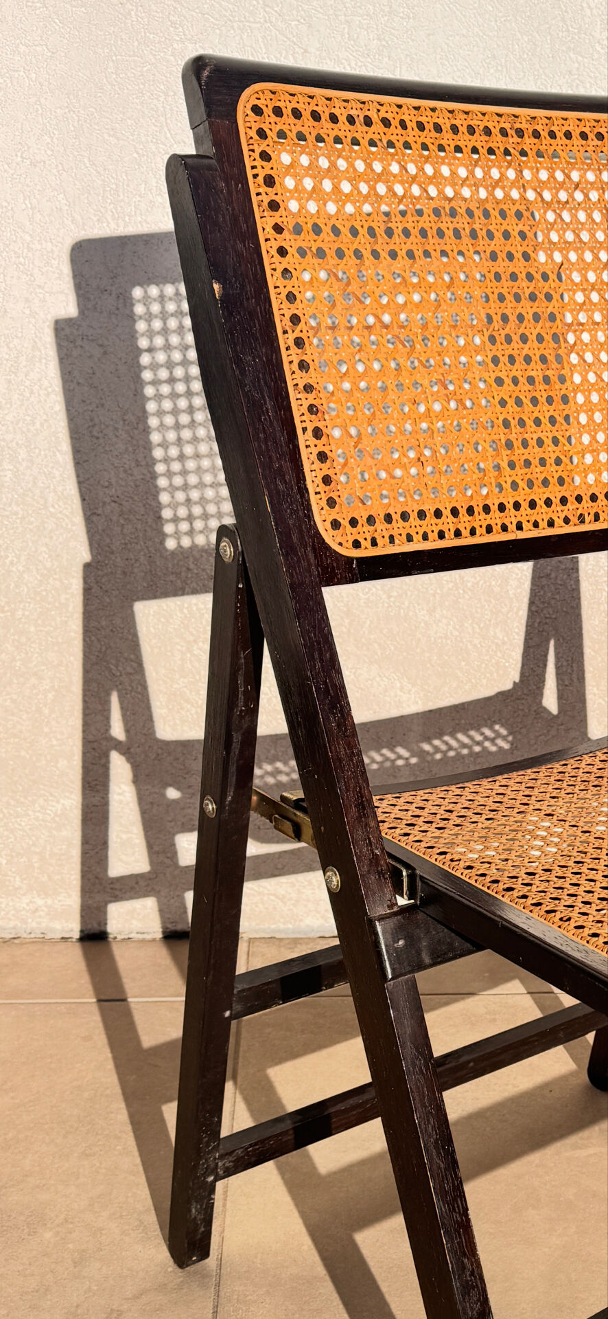 Chaise pliante  Cesca en bois et cannage