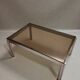 Aluminium coffee table with smoked glass by Georges Ciancimino, 1970.