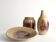 Unique Oxblood Glazed Stoneware Pieces, By Henning Nilsson, Set of 3