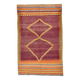 5x8 Shades Of Burgundy Persian Kilim Rug, 153x239Cm