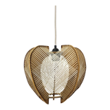 Suspension fil et bois des années 60-70