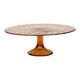 Orange Amber Art Deco Cake Plate Pastry Dish Val Saint Lambert