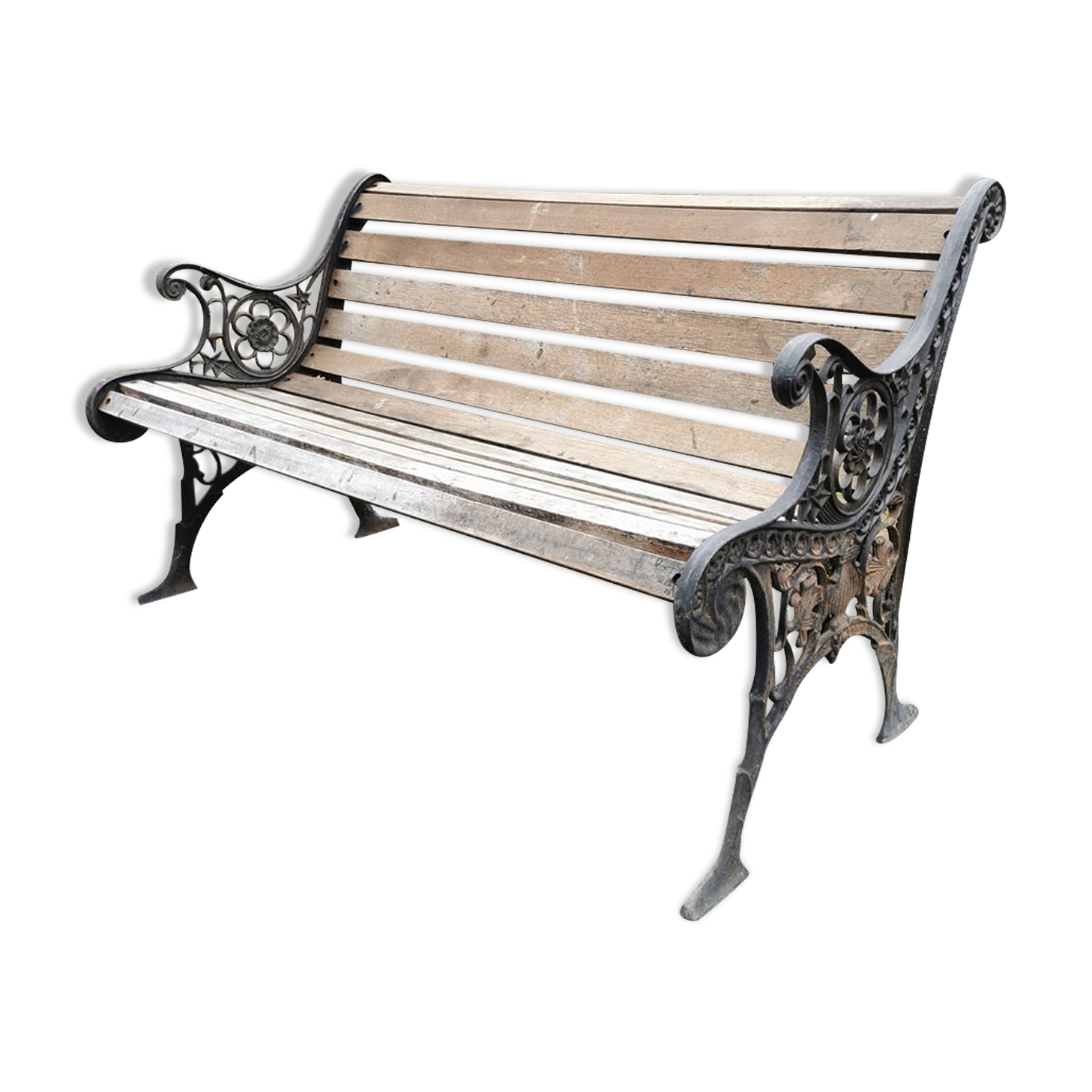 Cast iron garden bench