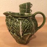 Ceramic cabbage tea set 4 cups teapot milk pot