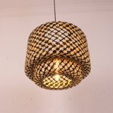 Bamboo Lighting 40 cm Black and  Natural, Bamboo Chandelier, Bamboo Lamp
