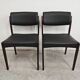 Set of 6 Mid Century Modern chairs in rosewood and leather by Bramin.