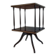 Rotating Table with Two Mahogany and Brass Platforms with Turned Columns.