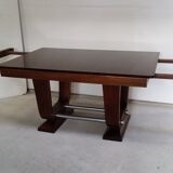 Table Art deco Gaston Poisson en acajou
