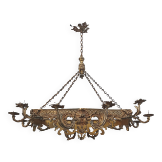 Large Louis XV Rocaille bronze chandelier