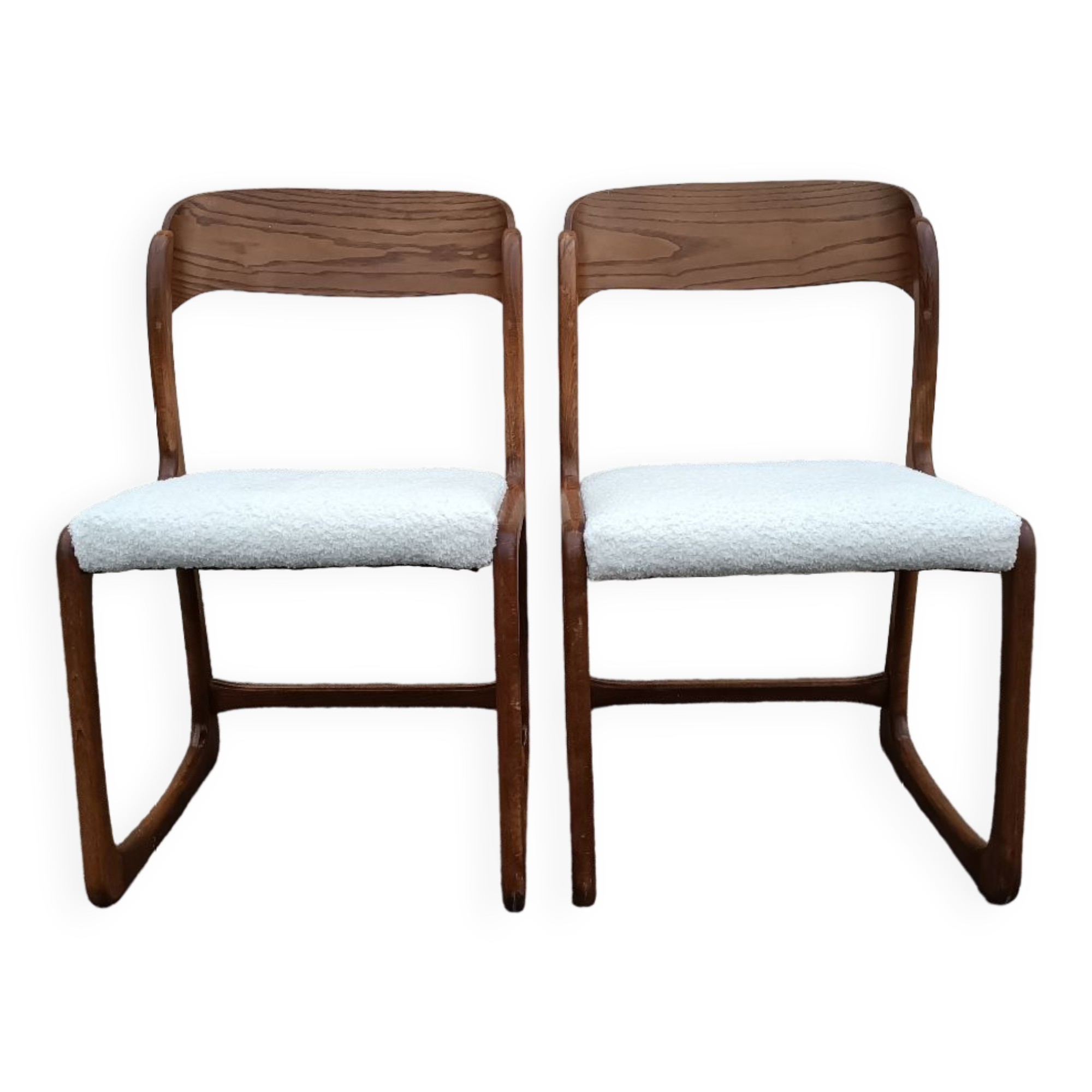 Paire de chaises Baumann traîneau