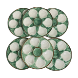 Assiettes à huîtres en barbotine