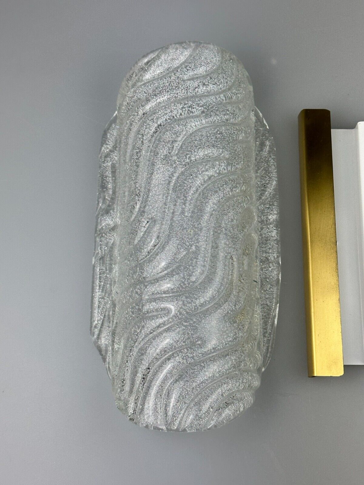 60s 70s wall lamp Fischer Leuchten Germany Wall Sconce Ice Glass Design