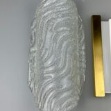 60s 70s wall lamp Fischer Leuchten Germany Wall Sconce Ice Glass Design