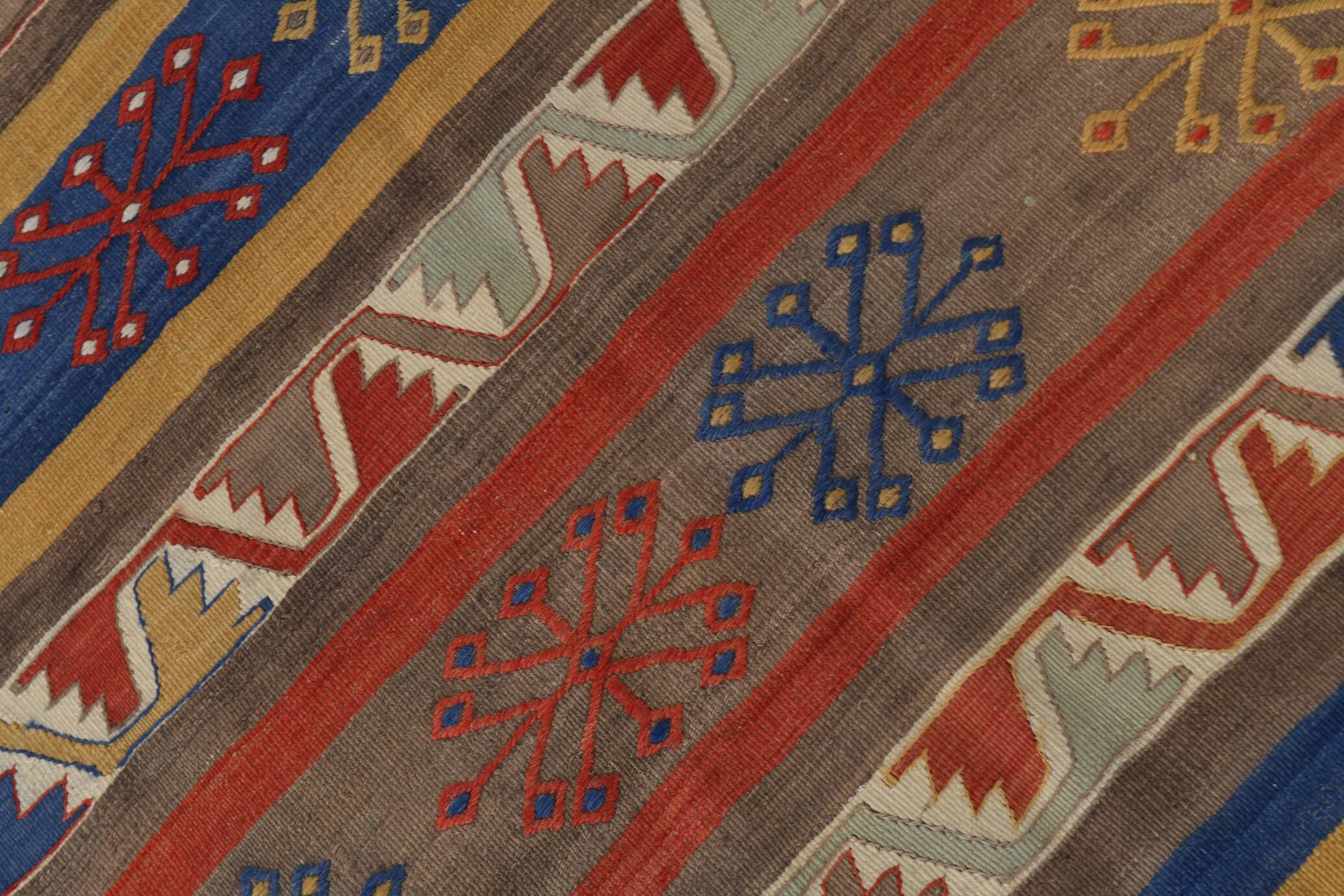 Soft Palette Kilim Runner Rug, Handmade Vintage Kilim Carpet, 100x410 Cm