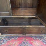 English oak wardrobe from the beginning of the 20th century - Dismantable into 3 parts
