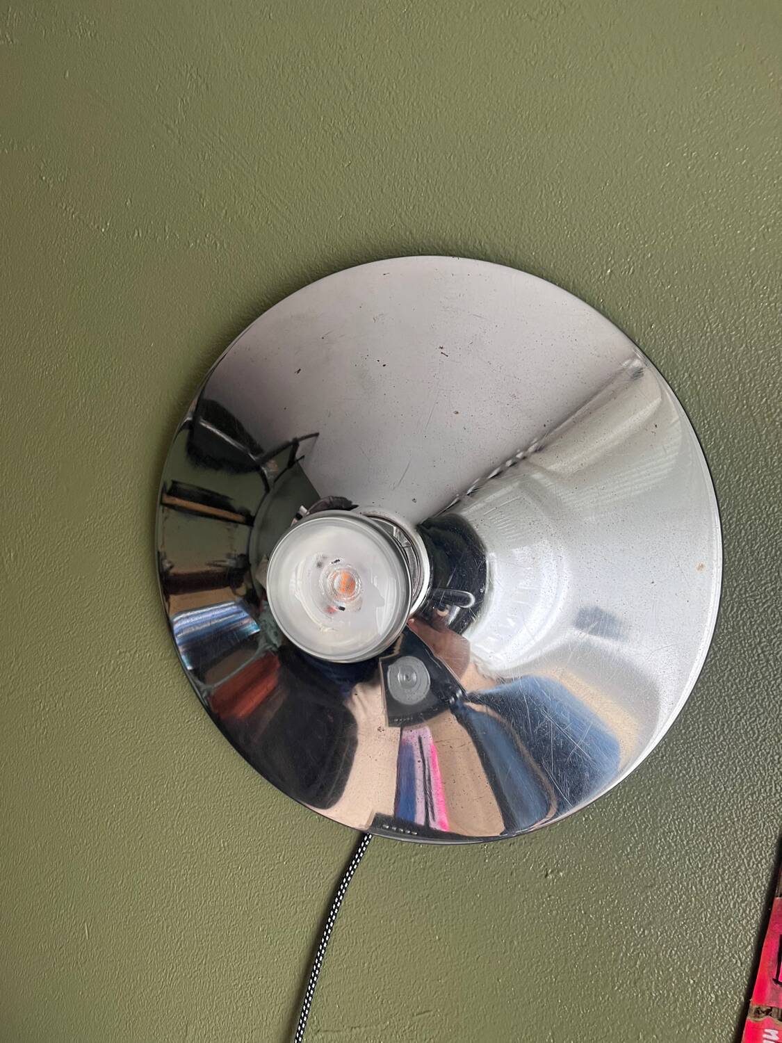 Chrome wall light