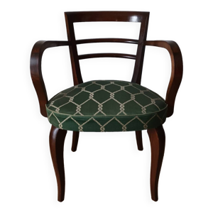 Fauteuil bridge en acajou