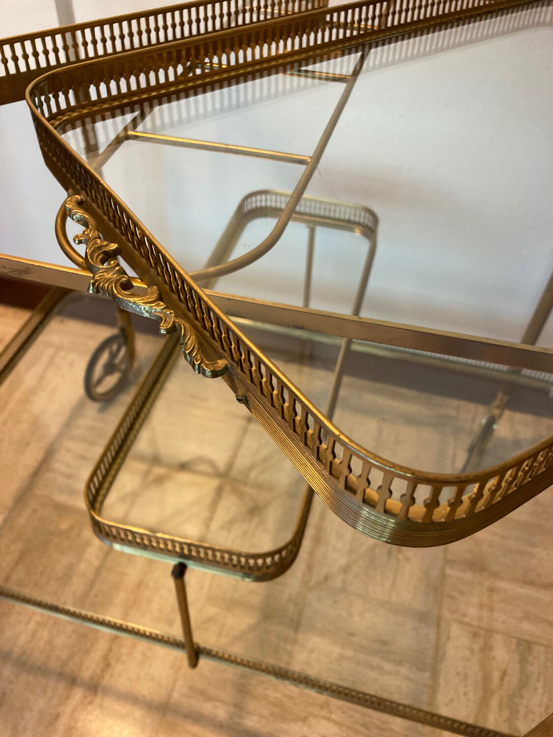 Neoclassical bar cart from the 1950s