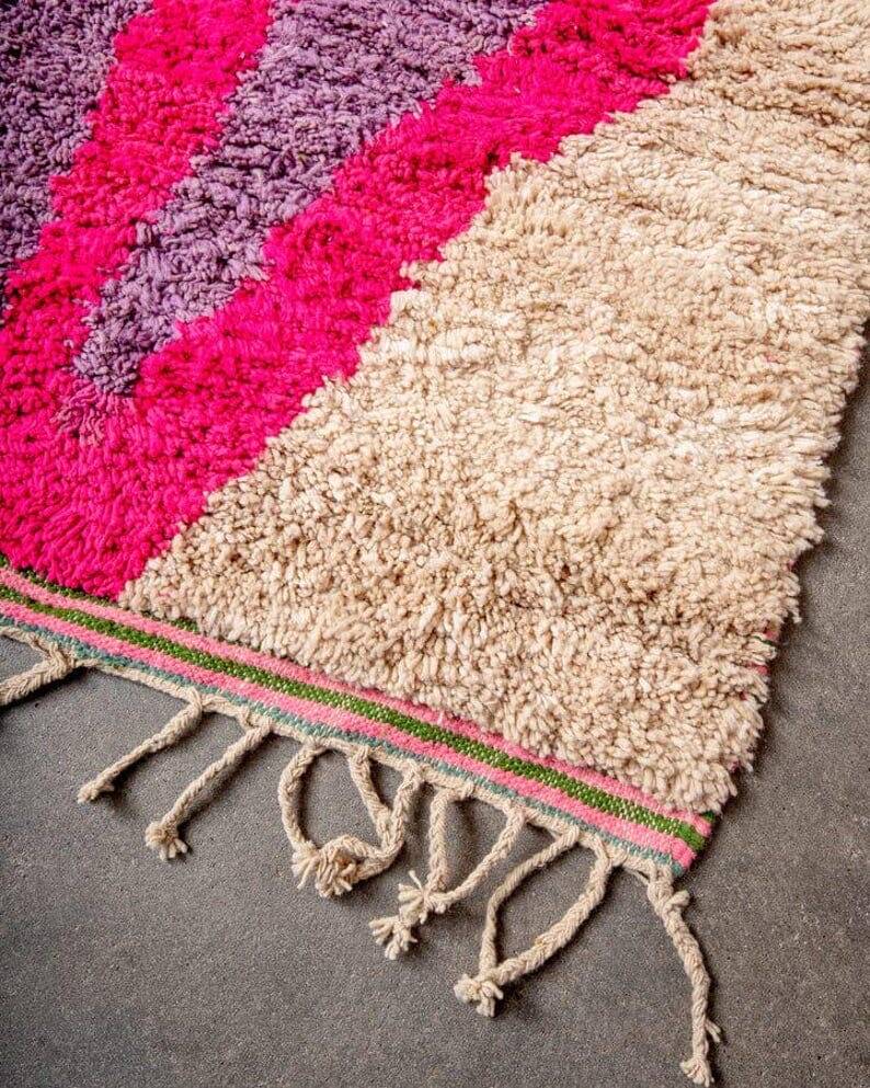 Beni Ourain Berber rug, handwoven, traditional size 140 x 260 cm.