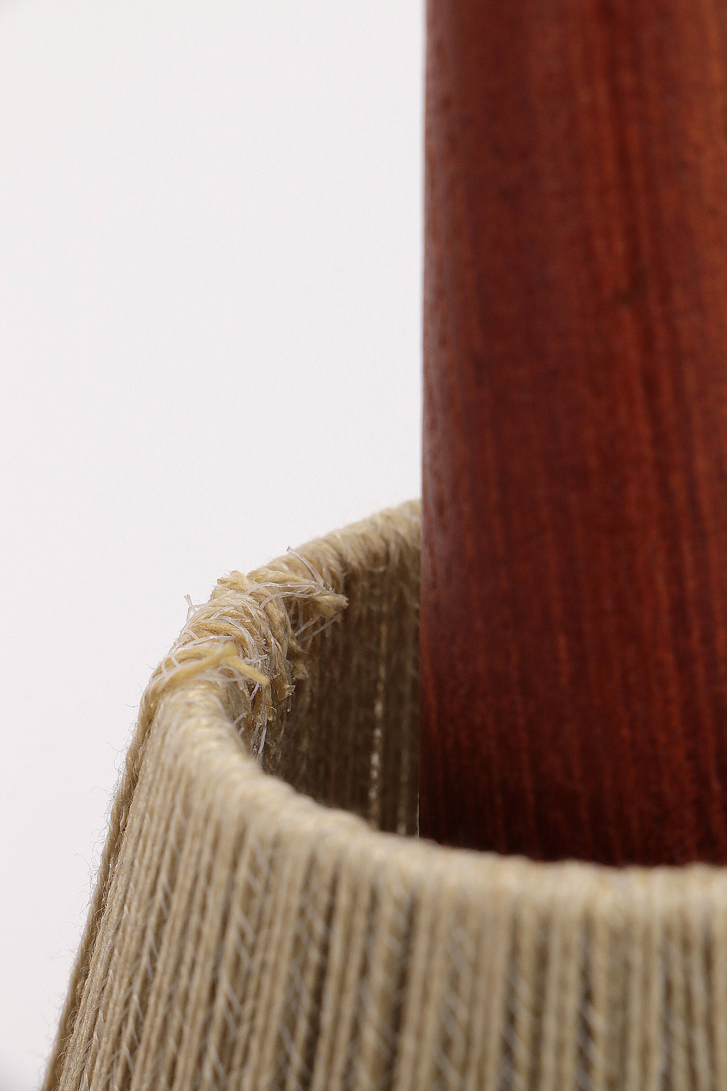 Vintage hanging lamp with two shades and teak, 1960s Sweden