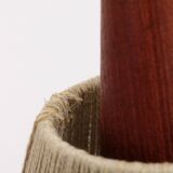 Vintage hanging lamp with two shades and teak, 1960s Sweden