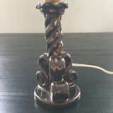 Bronzed ceramic lamp base