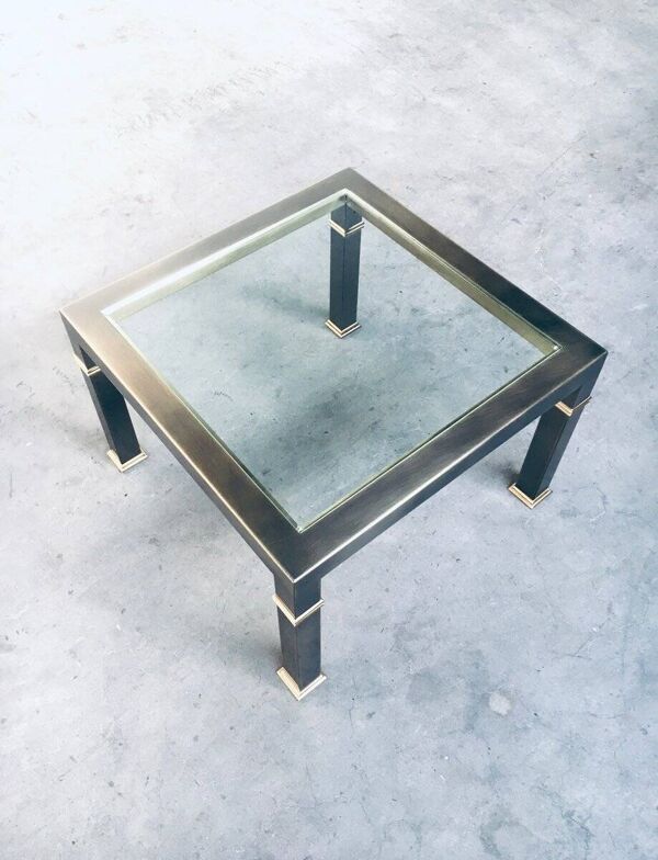 Vintage Postmodern Brushed Metal Coffee Table from Belgo Chrom / Dewulf Selection, 1980s