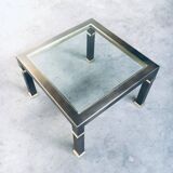 Vintage Postmodern Brushed Metal Coffee Table from Belgo Chrom / Dewulf Selection, 1980s