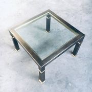 Vintage Postmodern Brushed Metal Coffee Table from Belgo Chrom / Dewulf Selection, 1980s