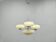 Bauhaus Chandelier Czechoslovakia 1930s Milk Glass Chrome Pendant