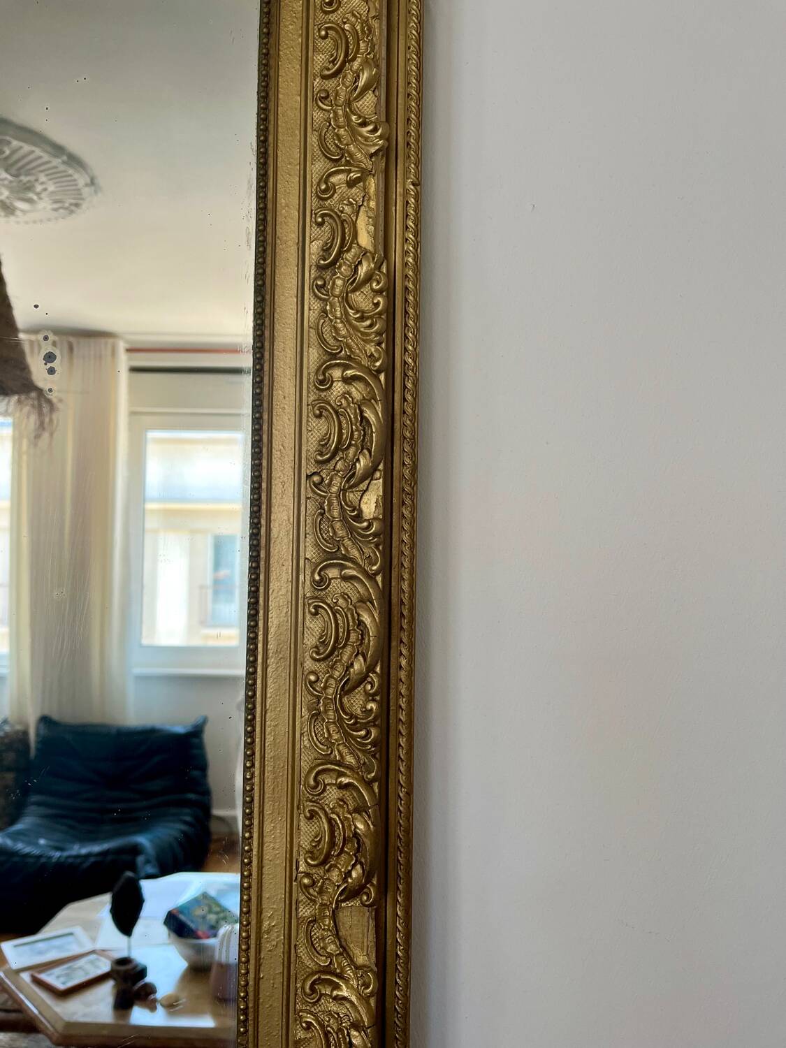 Miroir ancien doré 74cmx100cm