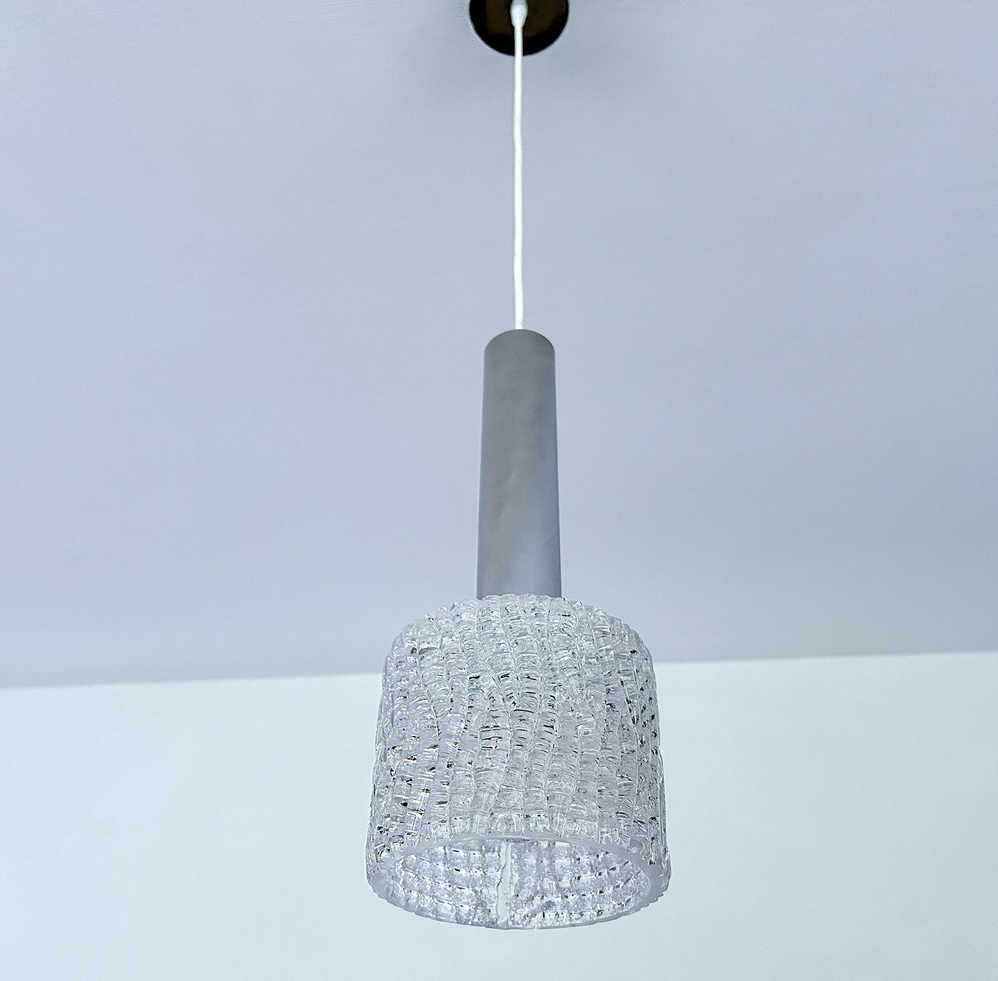 Set of 3 Vintage Murano Glass Pendant Lights