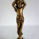 Pair of cherub candle holders in gilded bronze, early 20th century.