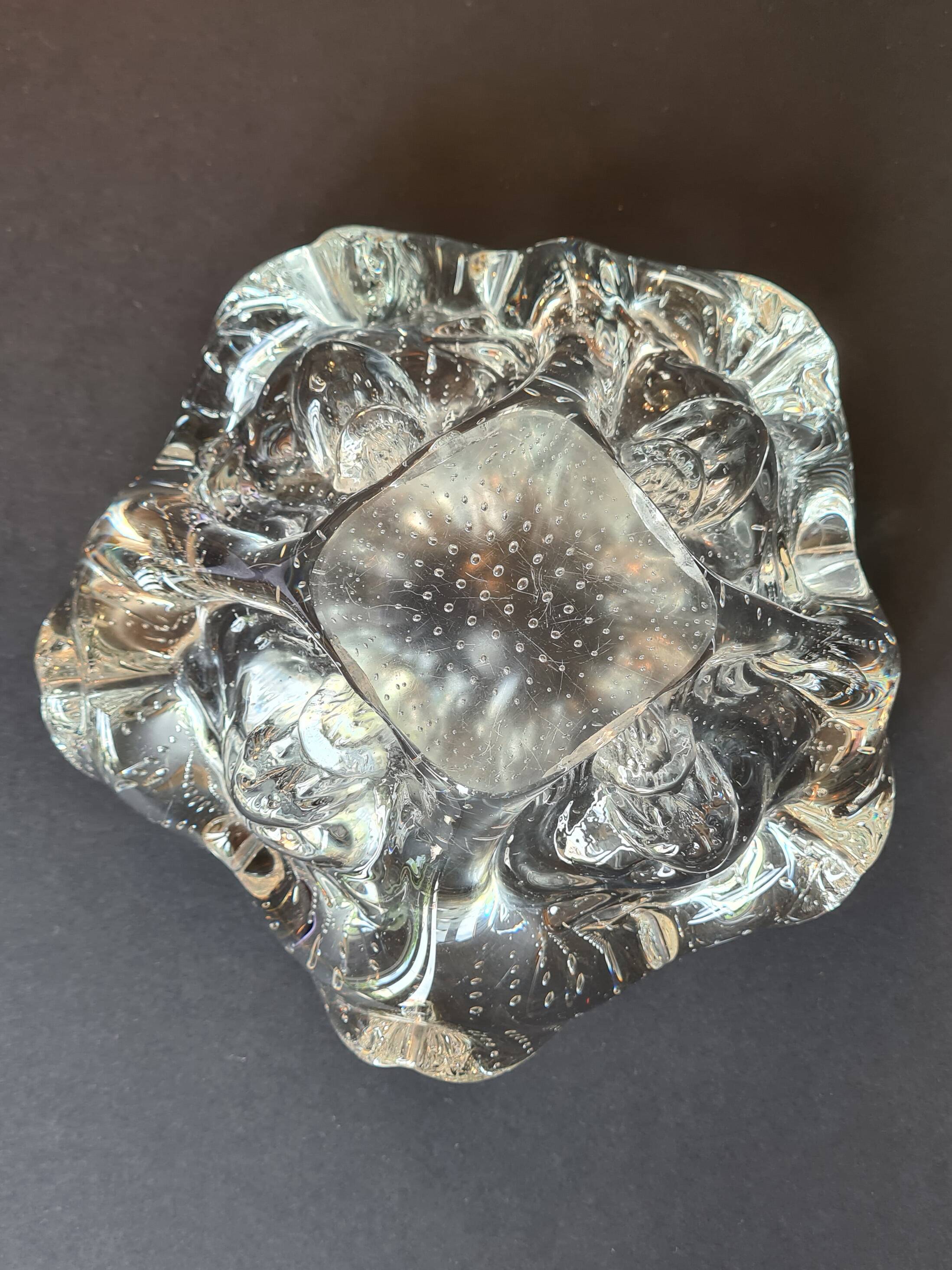 Murano Bullicante style pocket emptier: Bubbles of Elegance