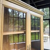 Glass cabinet or display case in pine 1950