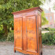 Bressane wardrobe in walnut in Louis XV style, 19th century.